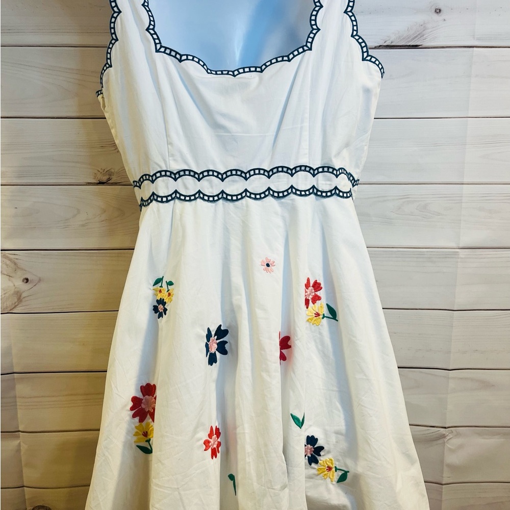 Mable Mini Floral EmbroideredDress sz L - Picture 2 of 7